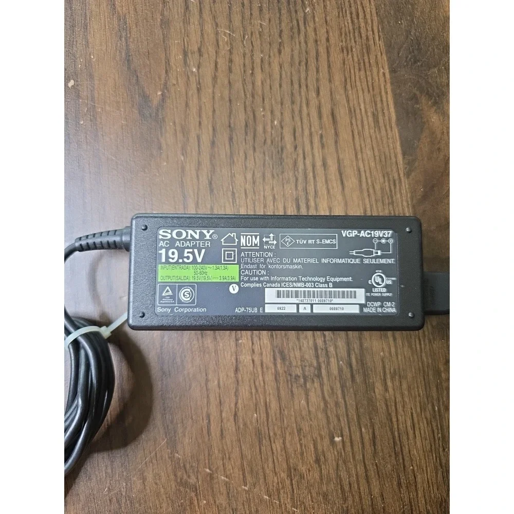 ✅ Genuine Sony OEM Power Supply AC Adapter 19.5V VGP-AC19V19 Cord Laptop Vaio F3
